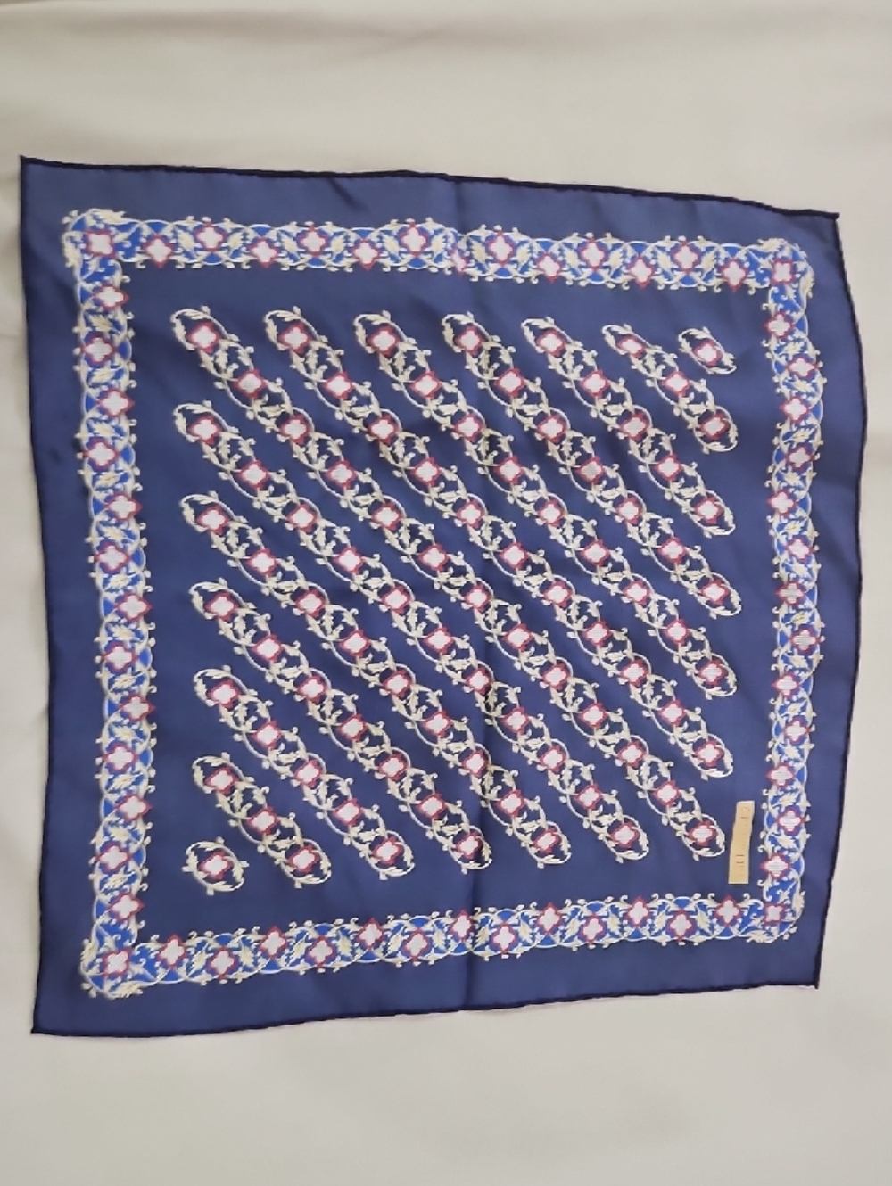 Dior Navy Silk Pocket Square - Picture 4 of 4